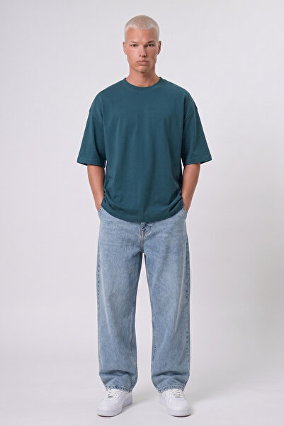 Respire Tricou Basic Oversize Verde Smarald