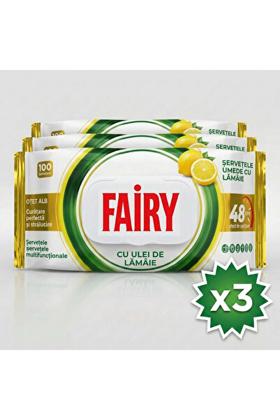 Fairy SET 3 X Servetele Umede Lemon, 100pcs