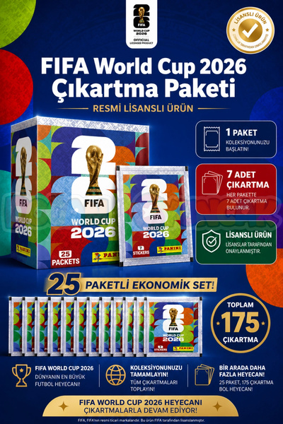 Doğan Oyuncak Dünyası Panini Dünya Kupası Çıkartmaları 25 Paket - FIFA World ...
