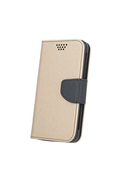 OEM Θήκη Fancy Book Universal με Σιλικόνη 4.5" Χρυσό/Μαύρο