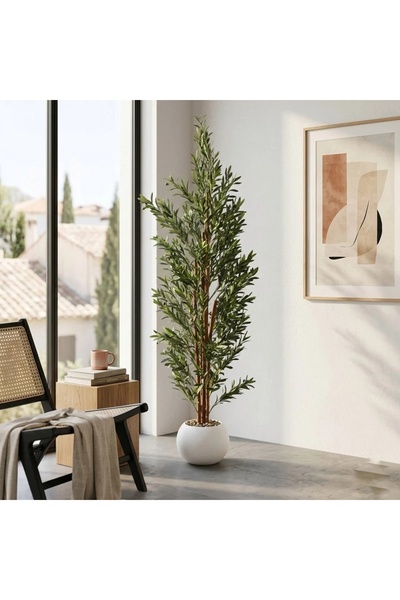Al Hadaya Mall Artificial Olive Tree with Elegant and Luxurious Design - Whit...