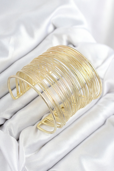 OGHAMAY Brass Wire Wrapped Model Gold Color Women's Bracelet