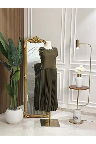vanus fashion 7183 - فستان سهرة ميدي (2 لونين)