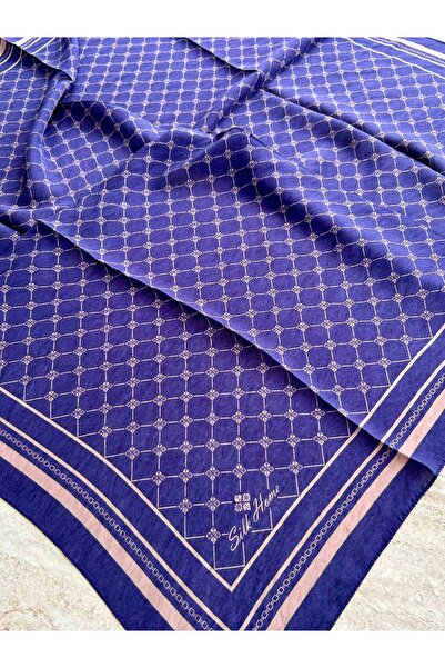 Silk Home Olinda Scarf Navy Blue-Powder