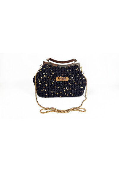 JADDA Handmade Evening Dress Classic Knitted Hand Shoulder Bag Sequined Raffi...
