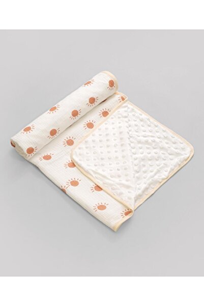Bonfino Softspell Reversible Muslin Baby Blanket, Sunshine Theme, Dual-Sided ...