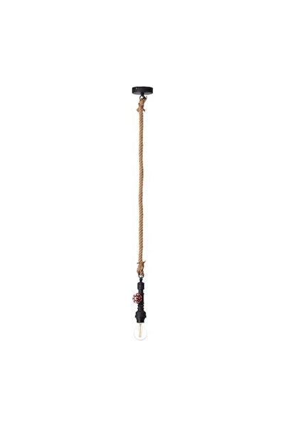 Cojom Lustră suspendată Robi cu frânghie, Robinet industrial, Metal, E27, 60W...