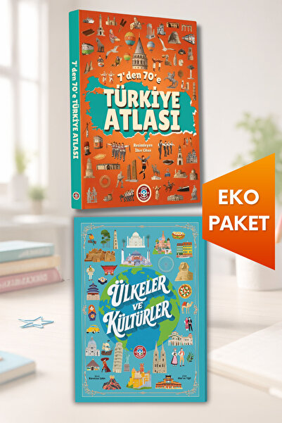 Çocuk Akademi Turkey Atlas from 7 to 70 - Countries and Cultures Eco Package