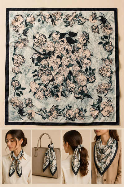 Bandana وشاح نسائي منقوش (50x50)