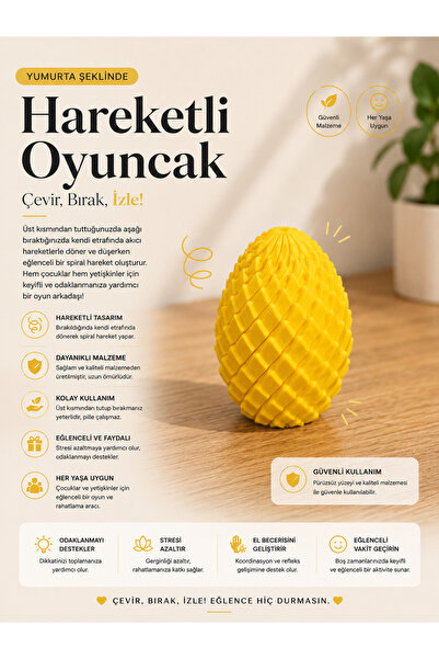 Formera Yumurta Şeklinde Hareketli Oyuncak – Spiral Tasarımlı Eğlenceli Oyuncak