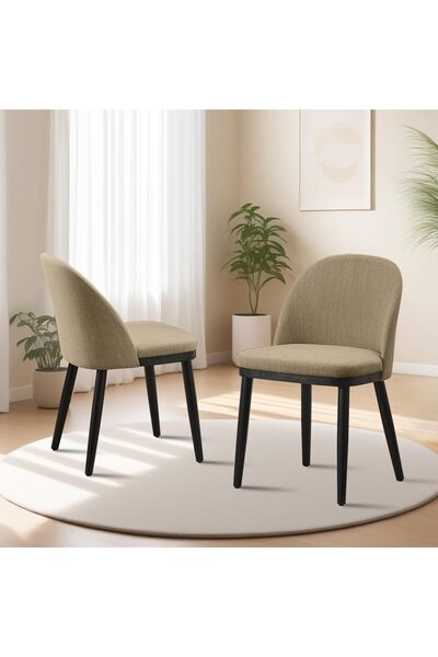 Garvee Upholstered Dining Chairs Set of 2, Modern Kitchen Chairs with Back, F...