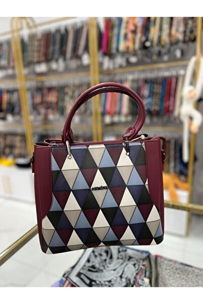 Armine Bag Plaid Claret Red Ar20805