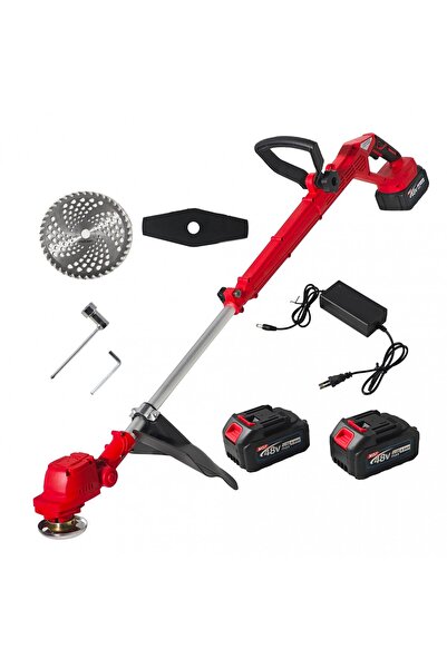 German Meister Motocoasa cu 2 Acumulatori 48V 8Ah, Disc Vidia 23cm, Disc 2 La...