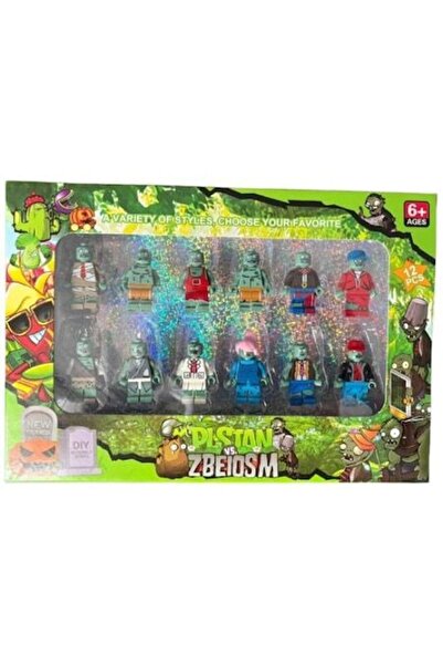 Plants Vs Zombies Set Plants vs. Zombies, 12 figurine, multicolor, 5cm