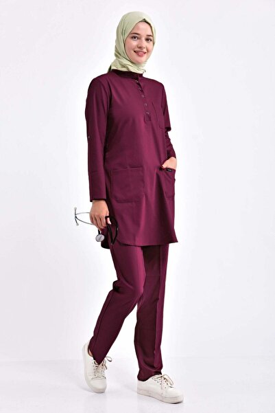 Owlet Medikal Set Hijab Chirurgical Lycra Cherry