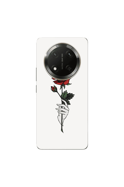 Other Honor Magic 7 Lite Rose in hand Black Colored Silicone TPU Θήκη