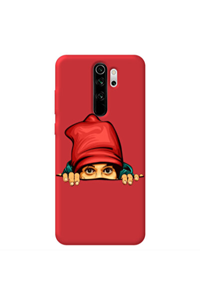 Other Xiaomi Redmi Note 8 Pro Hidden Girl Red Colored Silicone TPU Θήκη