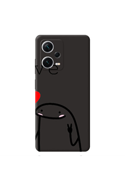 Other Xiaomi Poco X5 Love 2 Black Colored Silicone TPU Θήκη