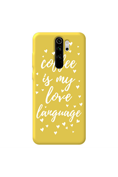 Other Xiaomi Redmi Note 8 Pro Coffe is my love language Yellow Colored Silico...