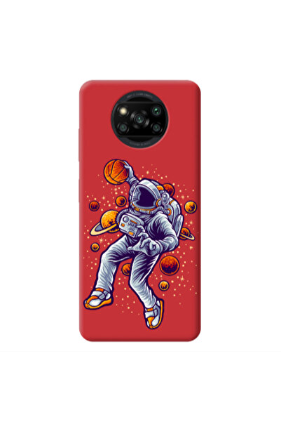 Other Xiaomi Poco X3 Pro Space Basketball Red Colored Silicone TPU Θήκη