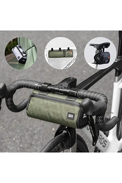 ROCKBROS Geantă de bicicletă 2 în 1, dublă, pentru șa, multifuncțională, 2L, ...