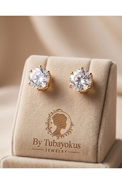 Mum Aşkı Zircon Stone Gold Earring
