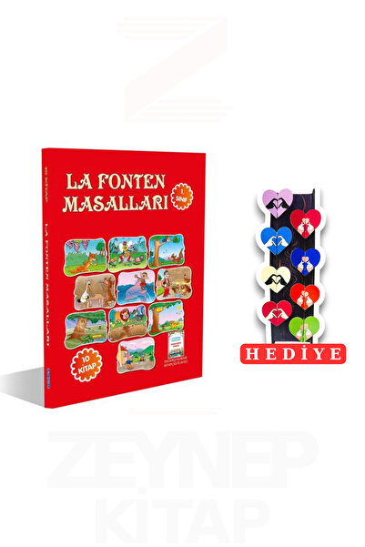 Parıltı Yayınları 1.Sınıf La Fonten Masalları 10 Kitap Set (8'li Kalp Ayraç H...