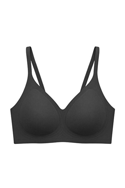 Cottonhill Seamless Bra - Aurea |   Black Laser Cut Seamless Women's Bra with...
