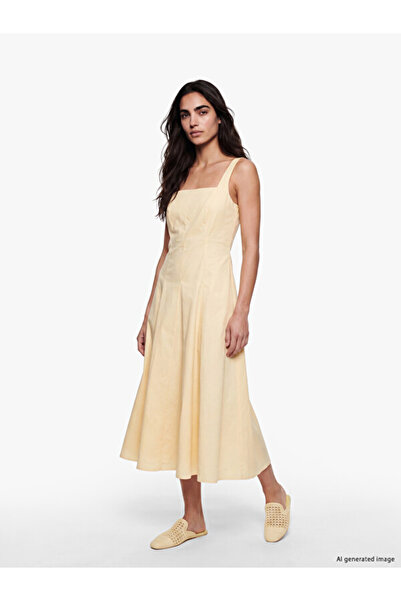 LC Waikiki Esvab • Modern & Distinctive Square Collar Flared Dress
