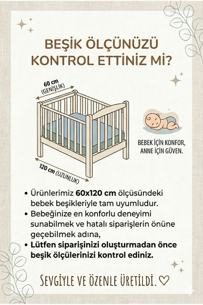 Bebelz 100% Cotton Mother's Side Park Bed Compatible Baby Pique and Sheet Set 3-Piece Set (Cream)