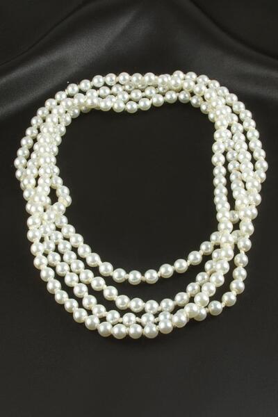 ZERO LAND Svl-Shop 8 mm Pearl Necklace (00027) 190 Cm-White