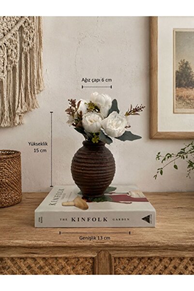 DygArtHome Mini Çizgili Seramik Vazo