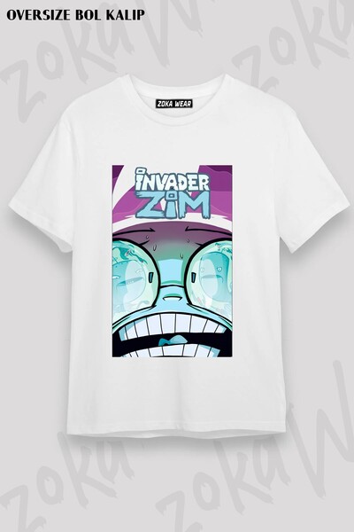 ZOKAWEAR Μπλουζάκι Unisex Loose Fit με στάμπα Invader Zim v12