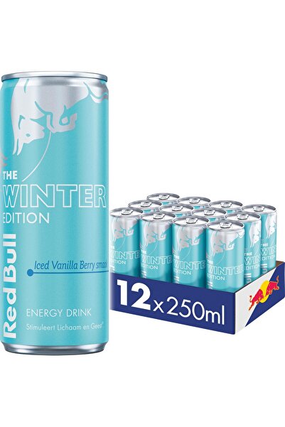 Red Bull مشروب الطاقة إصدار الشتاء، بنكهة الفانيليا والتوت المثلج، عبوة من 12...