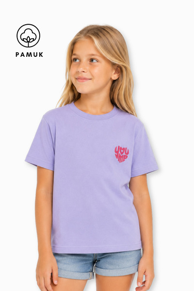 difa kids Letnja majica za devojčice sa kratkim rukavima i otisnutim tekstom ...
