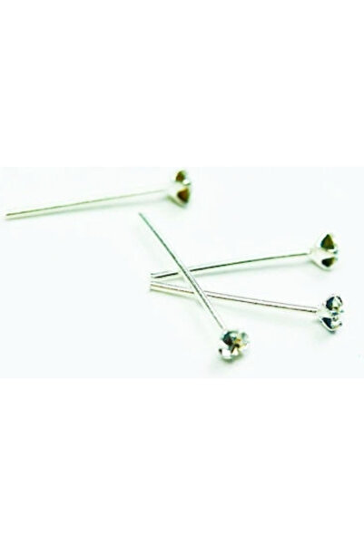 AMALFİ Ασημένια σκουλαρίκια piercing μύτης με γάντζους, σετ 4 τεμαχίων