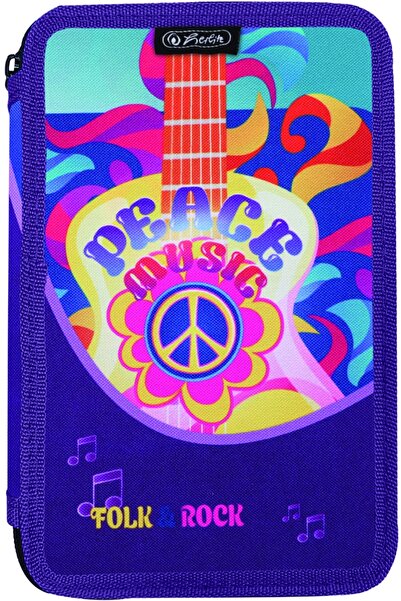 Herlitz Penar neechipat, 3 fermoare, Peace,
