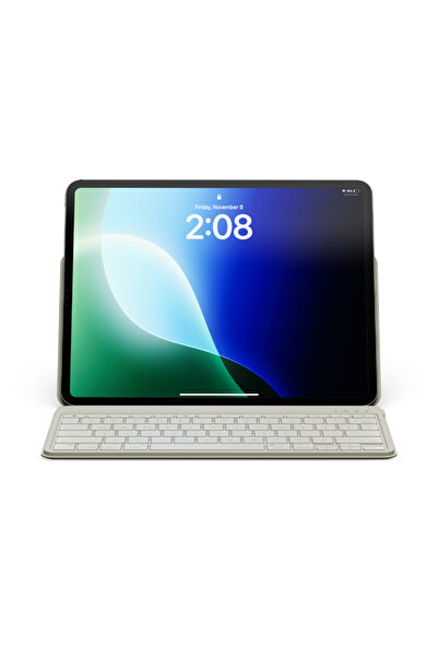 Satechi OntheGo Bluetooth Klavye ve Dahili Stand – İngilizce, Kum Rengi