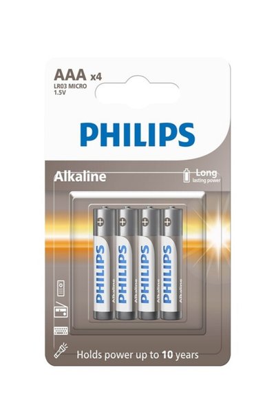 Philips Alkaline Aaa Ince Kalem Pil 1.5V LR03A4B/10- 4'lü Paket