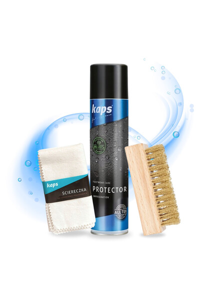 kaps Set de ingrijire a incaltamintei, Kaps, 3 in 1, laveta din bumbac 30x33,...