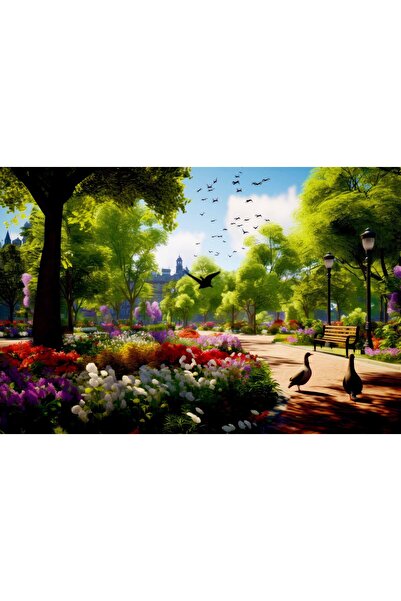 Aden DİJİTAL DEKORATİF MANZARA PARK VE DOĞA KANVAS TABLO