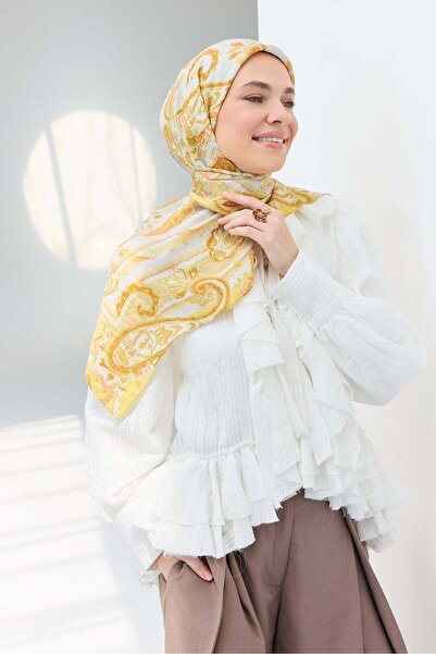 Silk Home Velora Scarf Shawl Pattern Cream 90X90