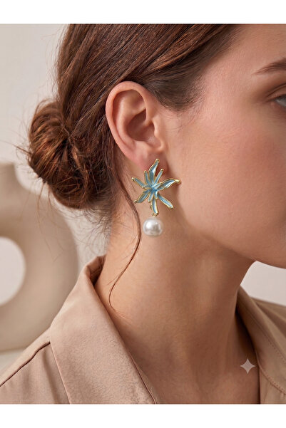 BİJU YILMAZ Blue lily earrings - 26vipk31