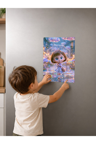 no26dekor 9 Piece Magnetic Puzzle 15X21 cm Uv Printed Mdf Magnet Children's E...