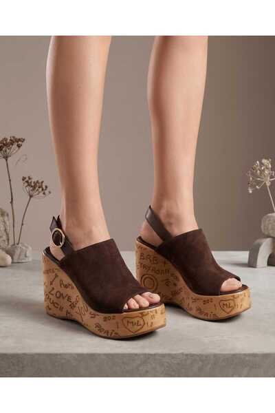 LEYDİ SHOES Mn-05 Simple Suede Women's Sandals