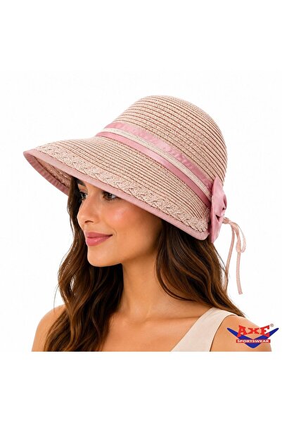 AXE SPORTSWEAR Women's Sun-Protective Straw Beach Hat with Adjustable Velcro ...