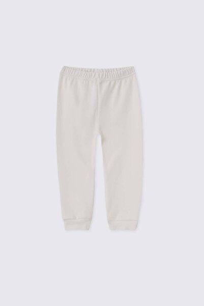 Panço Liberty Fabric Newborn Ecru Pants with Booties