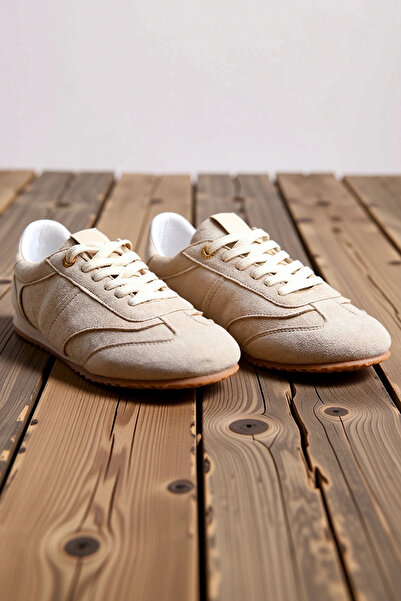 BENERLY Pantofi sport cu șireturi din piele nubuck pentru femei, cu toc scurt...