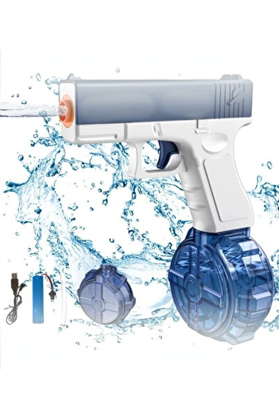 Automatic Water Pistol Rechargeable Lighted Water Pistol 9 Meter Range Electric Lighted Realistic Shooting Water Pistol 350 ML Capacity Toy