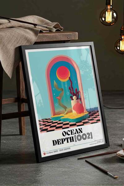 Buka Shops Abstract Sea Coral Painting Surreal – Vaporwave Y2K Art Poster – B...